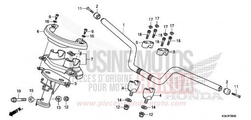 HANDLE PIPE/HANDLE COVER WW125EX2F de 2015